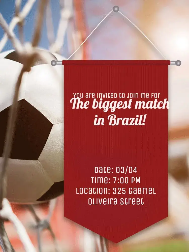 Invite Digital Soccer editable and customizable