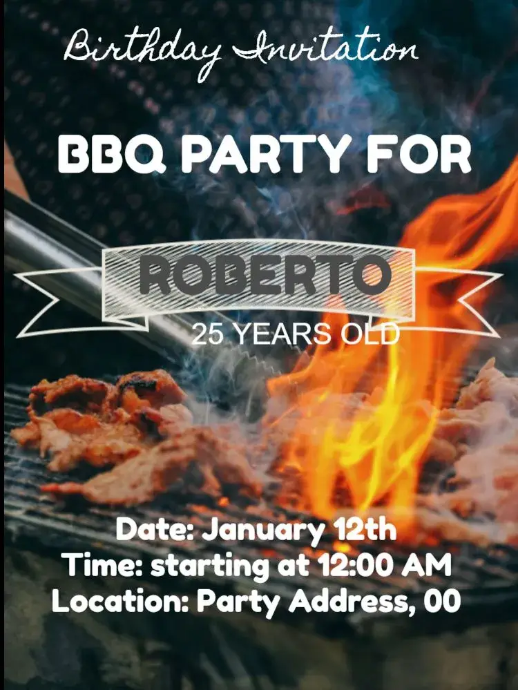 BBQ Celebration invitation