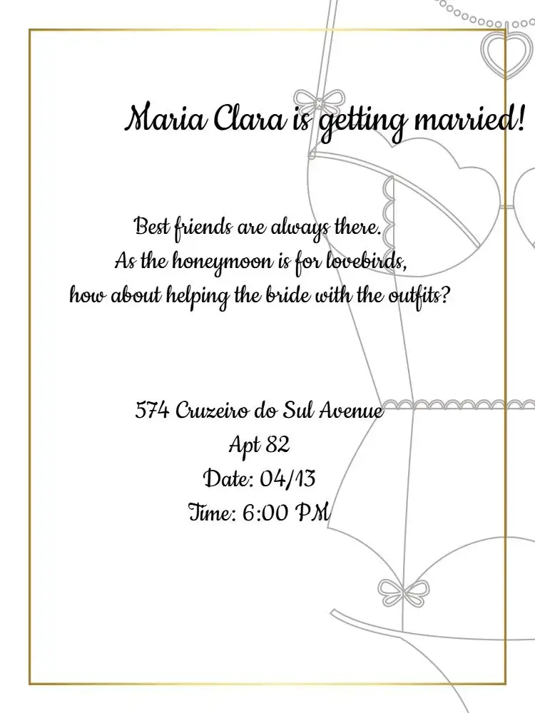 Women's Lingerie Tea Party invitation