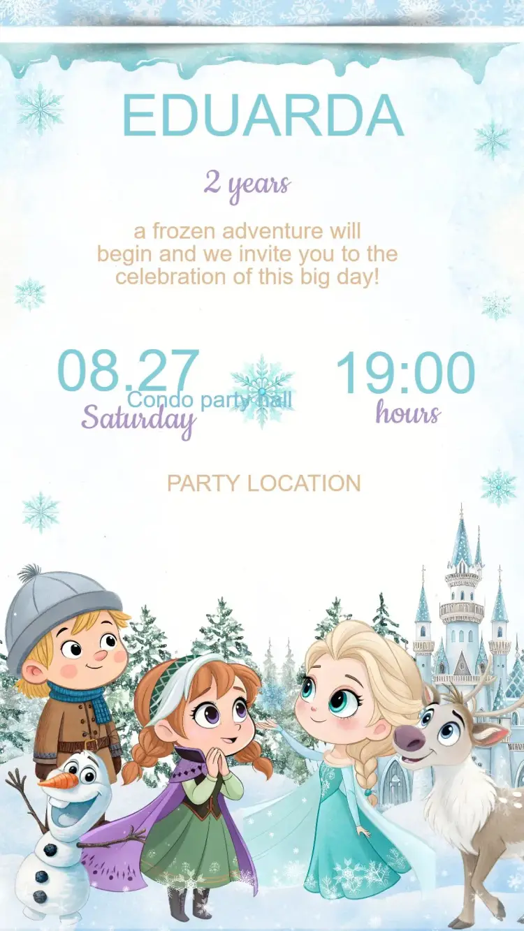 Frozen Birthday Invitation