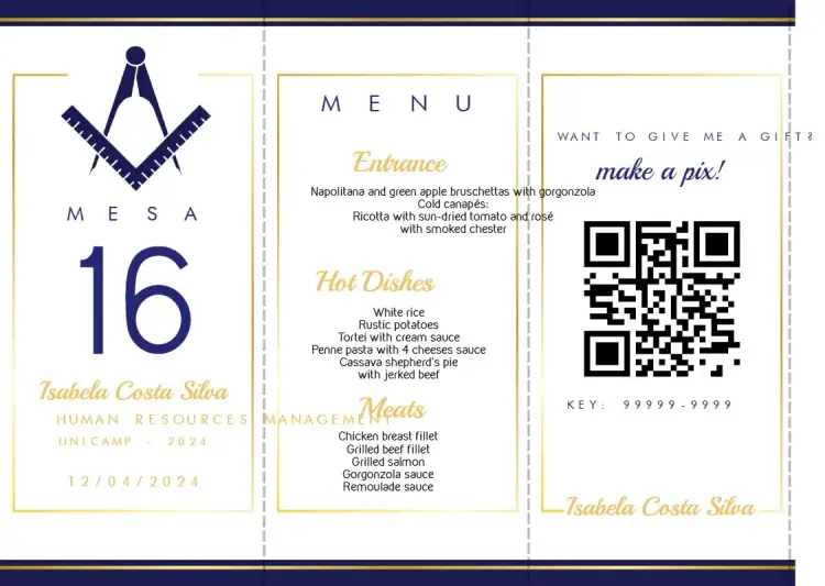 Menu Triangle Architecture Graduation Graduate invitation