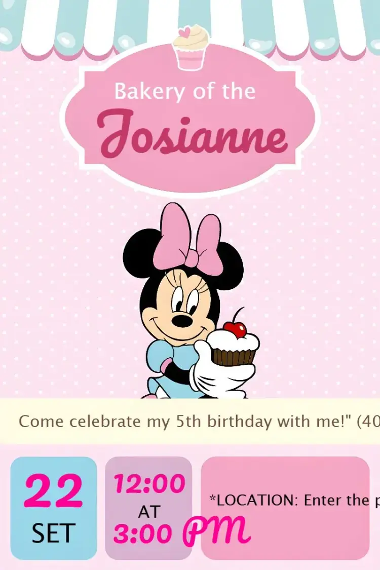 Minnie's Brown Bakery invitation