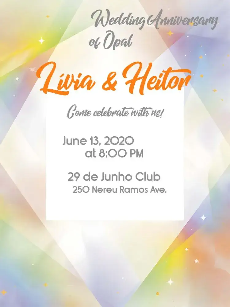 Invitation Simple Opal Wedding Anniversary – Bridal Shower theme minimalist, elegant, subtle, modern, romantic, classic
