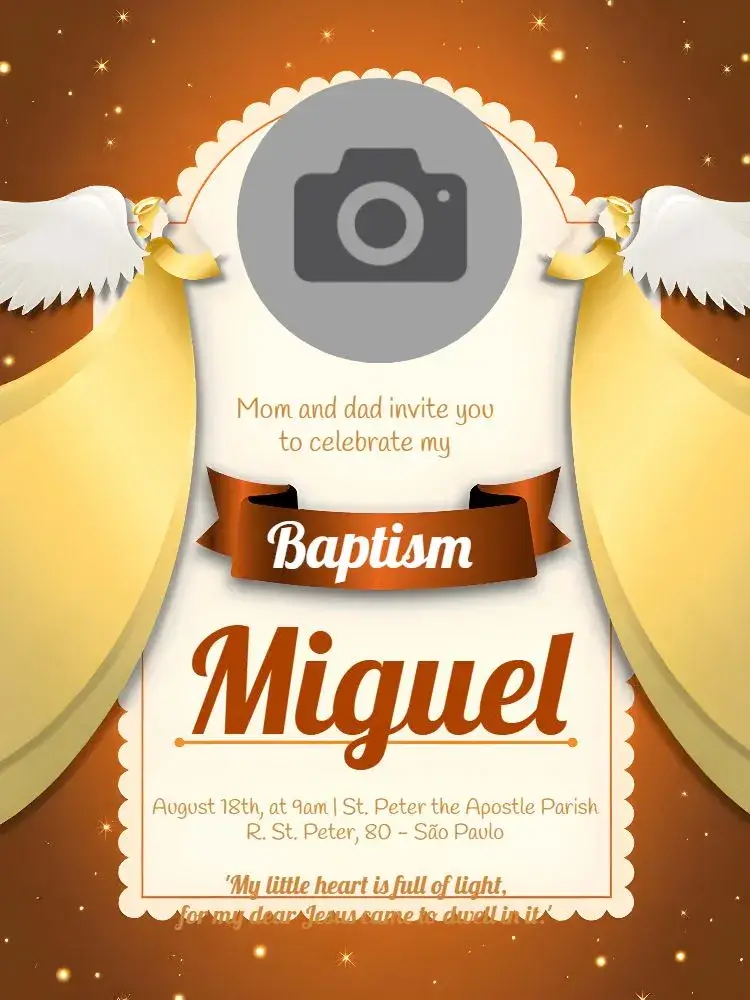 Christening With Church Photo invitation