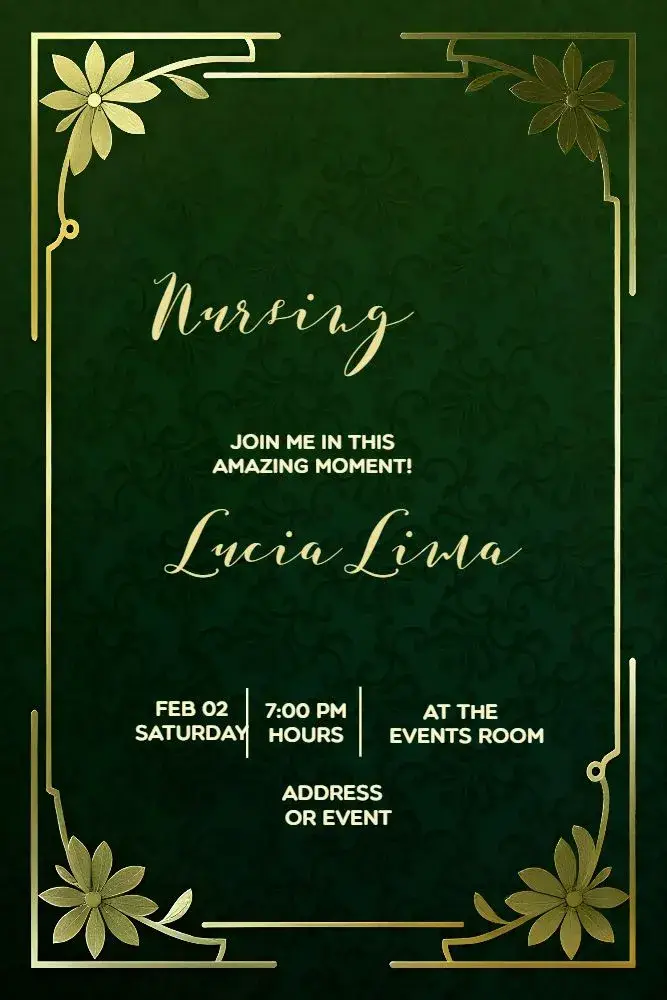 Invite Graduation Nursing Ceremony editable and customizable