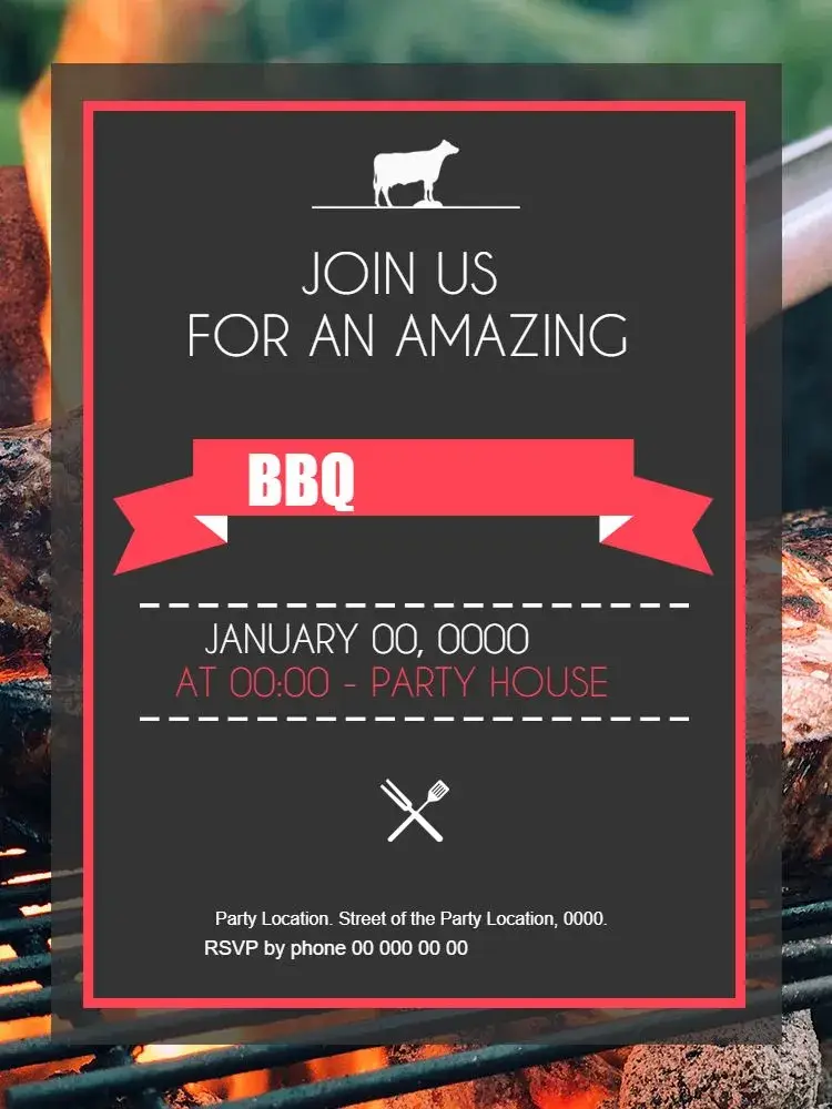 Online BBQ invitation