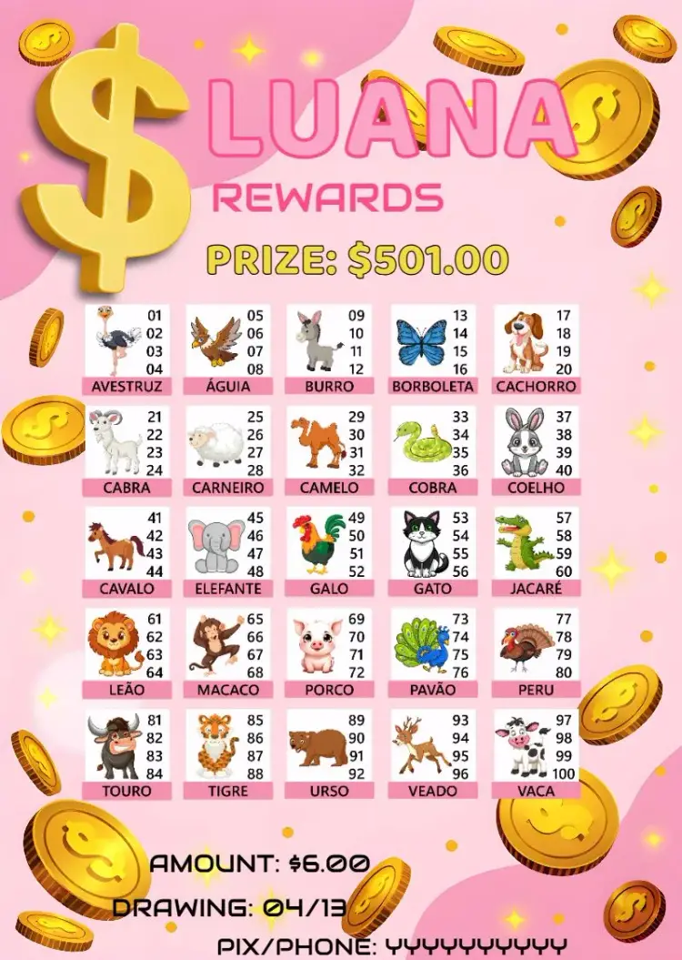 Invite Raffle Of Animals Awards Animal editable and customizable