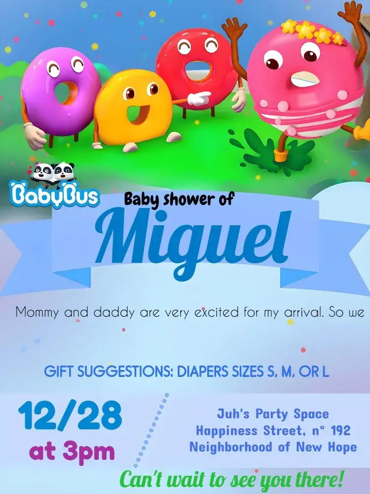 Diaper Donuts Baby Shower invitation