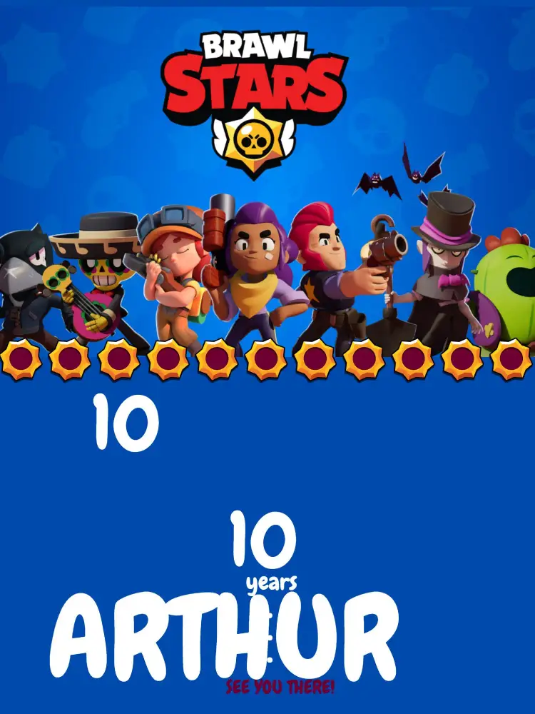 Brawl Stars Kids invitation