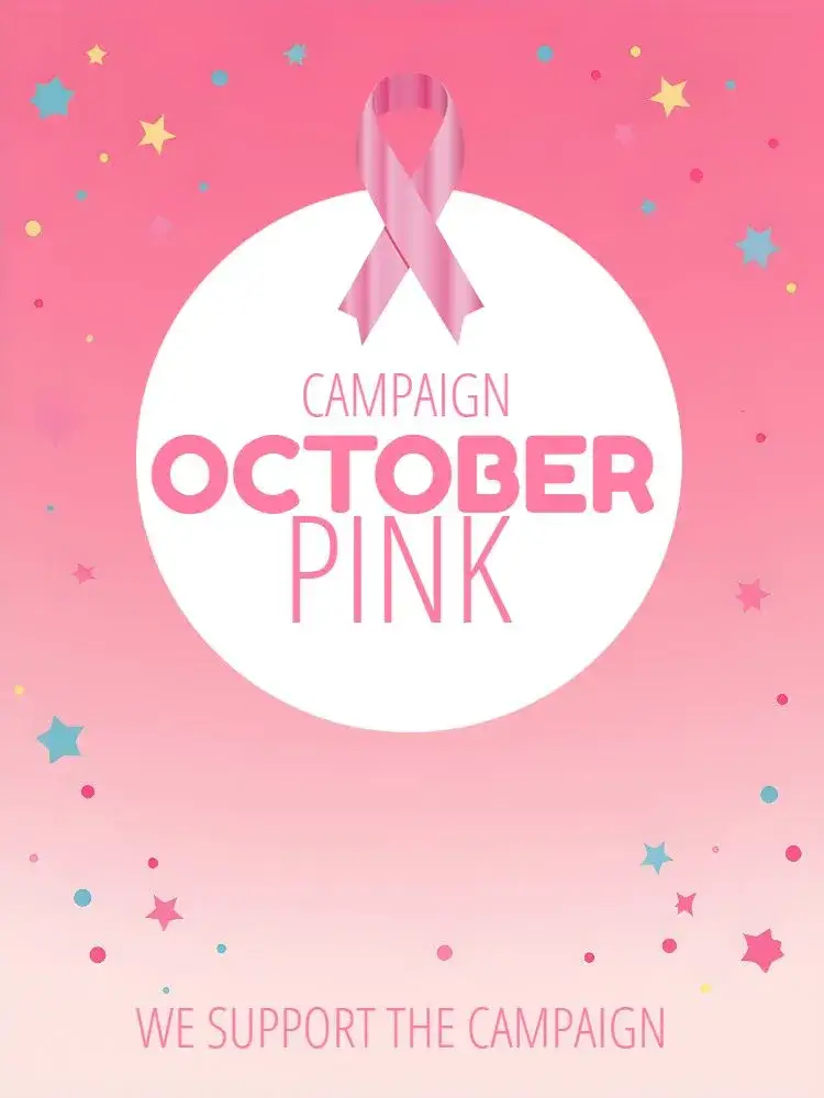 Invitation Post For Pink October Campaign – Most searched for theme soft colors, minimalist, modern, inspirational, floral