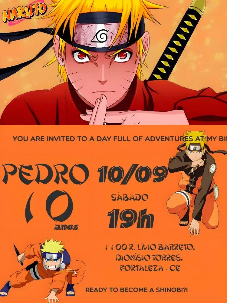 Naruto Manga invitation