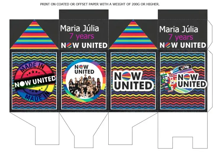 Invitation Milk Box Now United Logo – Most searched for theme vibrant, modern, youthful, musical, colorful, fun