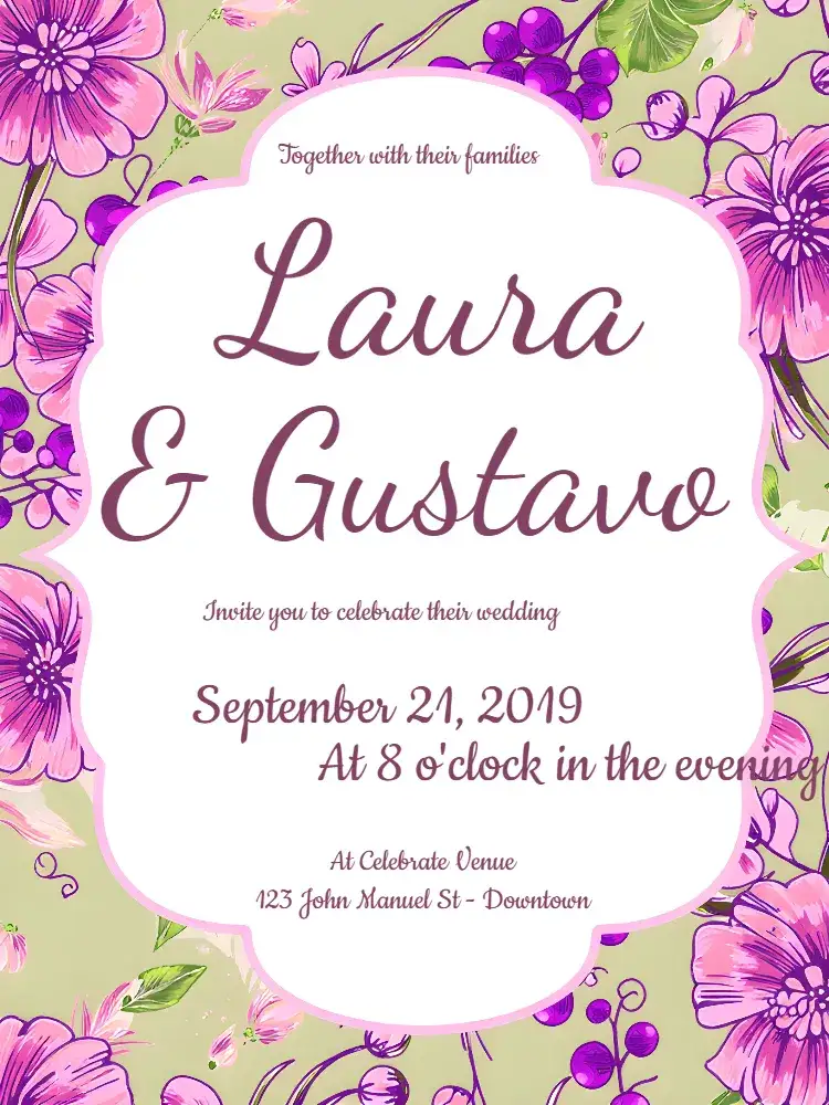 Invitation Boho Chic White Floral Wedding – Most searched for theme floral, boho, chic, vintage, elegant, rustic