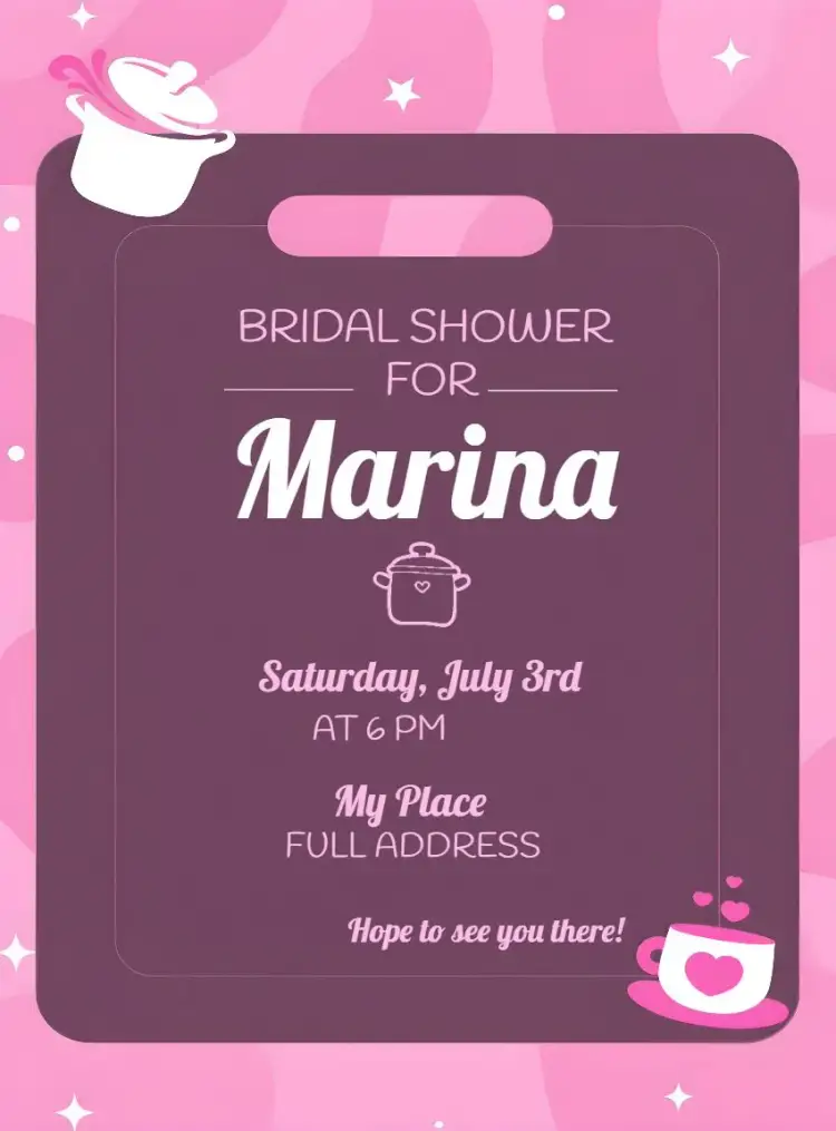 Invitation Bridal Shower Making – Bridal Shower theme pink, white, modern, delicate, cheerful, elegant