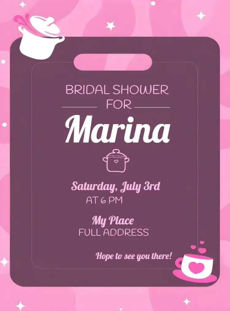 Bridal Shower Making invitation