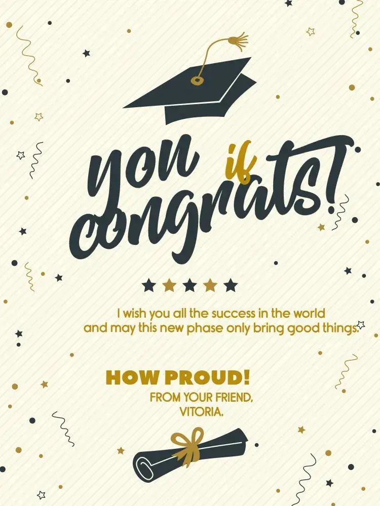 Graduation Celebration Card for Printing Streamer invitation