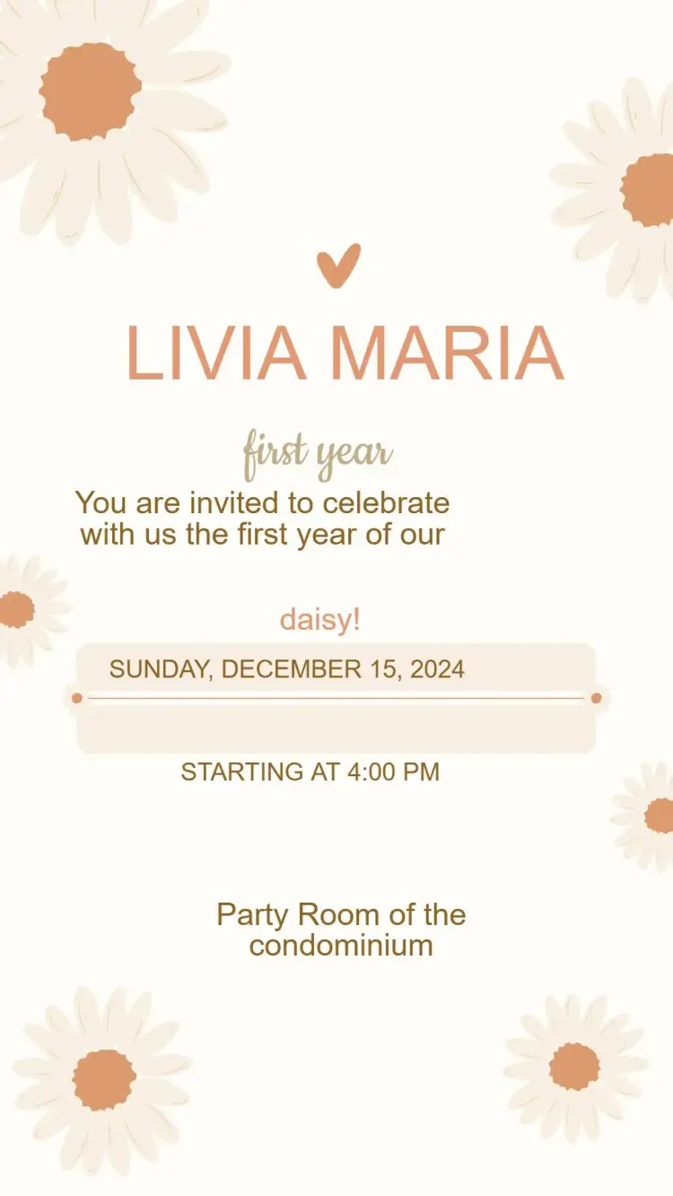 Daisies Birthday Invitation