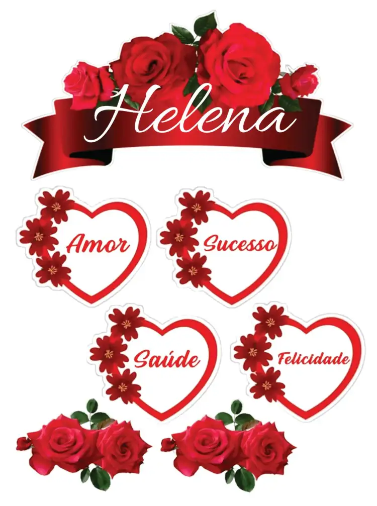 Invitation Red Roses – Cake topper theme floral, elegant, vibrant, romantic, modern