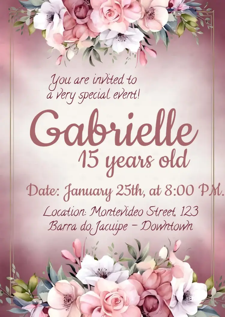Colorful Floral invitation