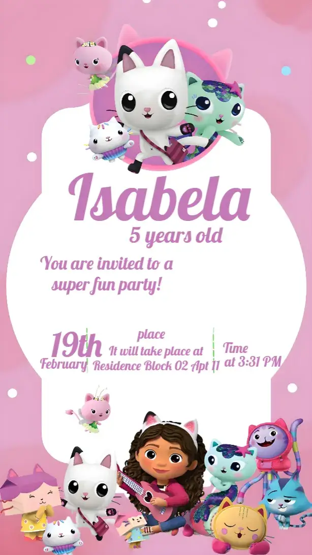 The Magical House of Gaby Kids invitation