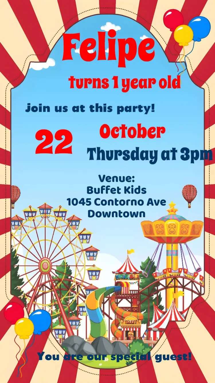 Amusement Park invitation