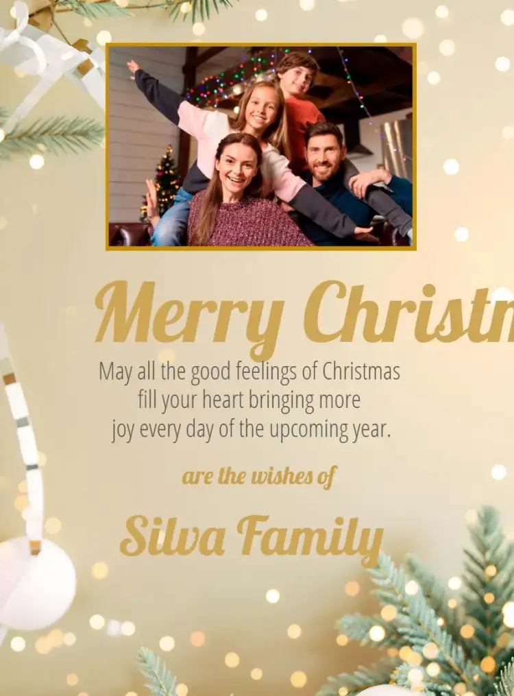 Invitation Family Christmas Card With Santa Photo – Commemorative Dates theme festive, classic, colorful, cheerful, family-friendly