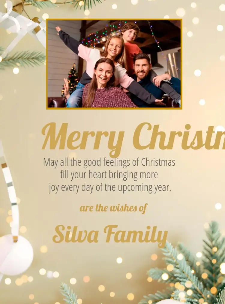 Family Christmas Card With Santa Photo invitation