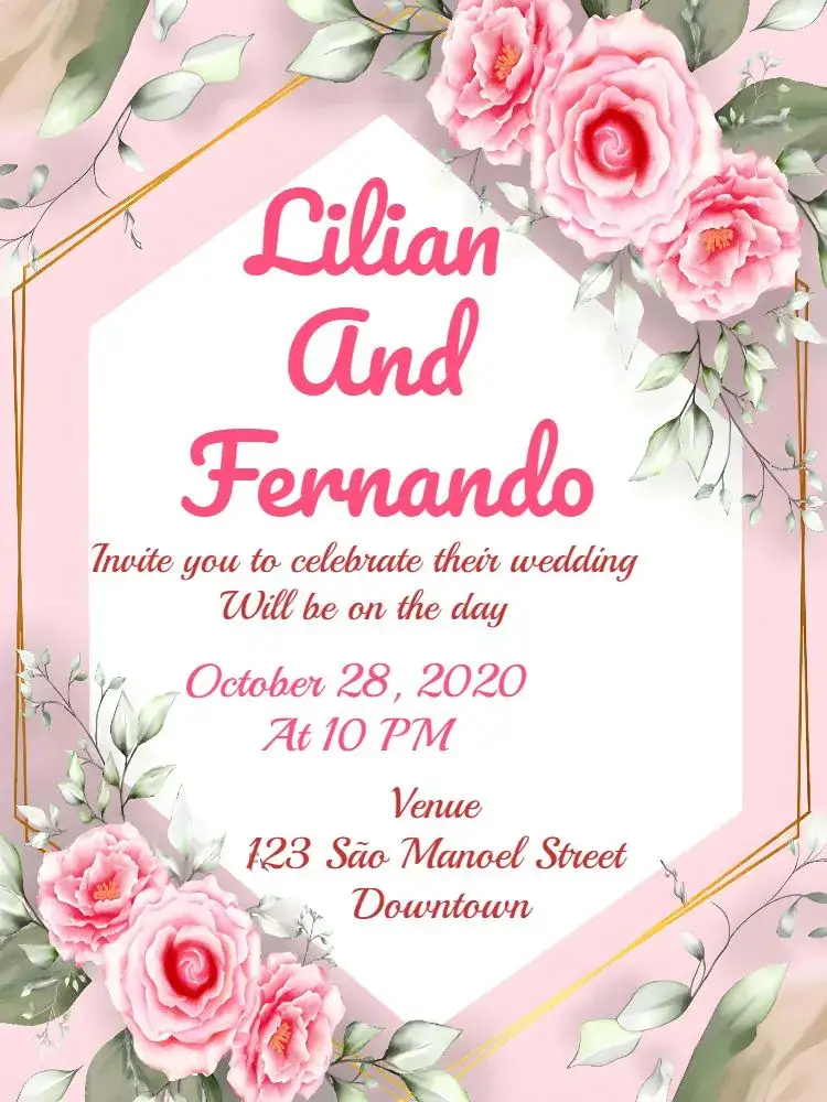 Invitation Floral Flowers Wedding – Wedding theme floral, romantic, green, elegant, modern, nature