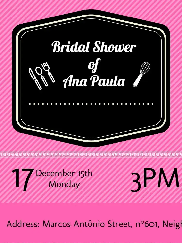 Bridal Shower in Pink invitation