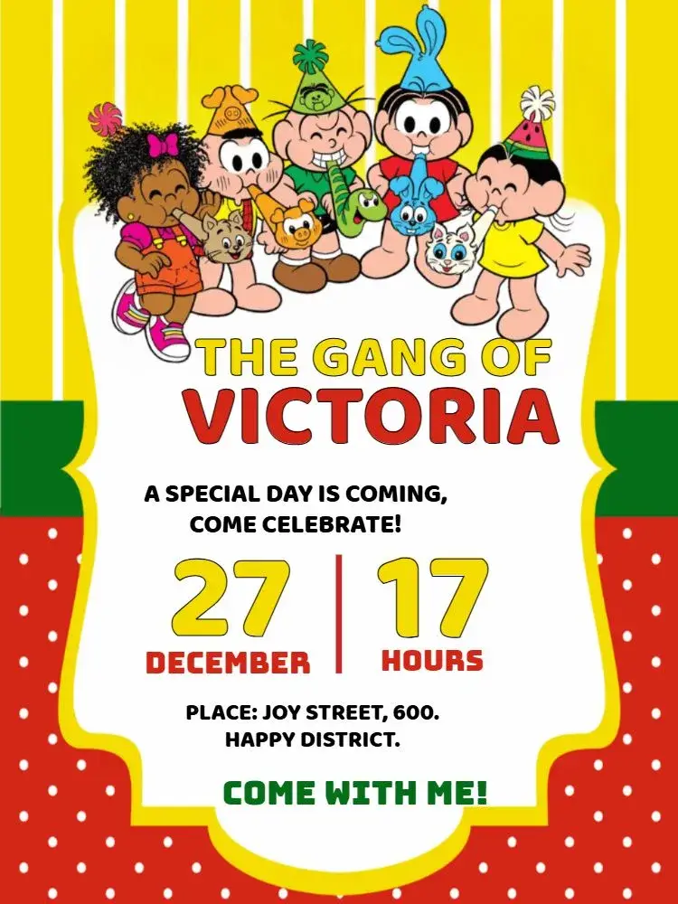 Monica's Gang Monica invitation