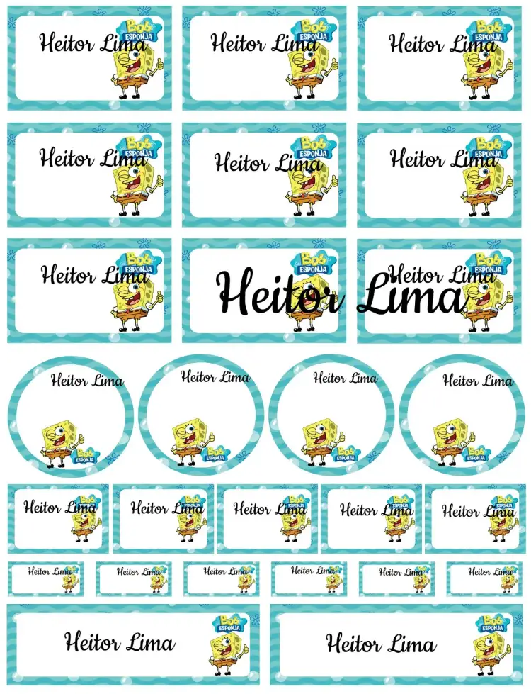 Invitation SpongeBob – Card theme colorful, navy, fun, childlike, animated characters