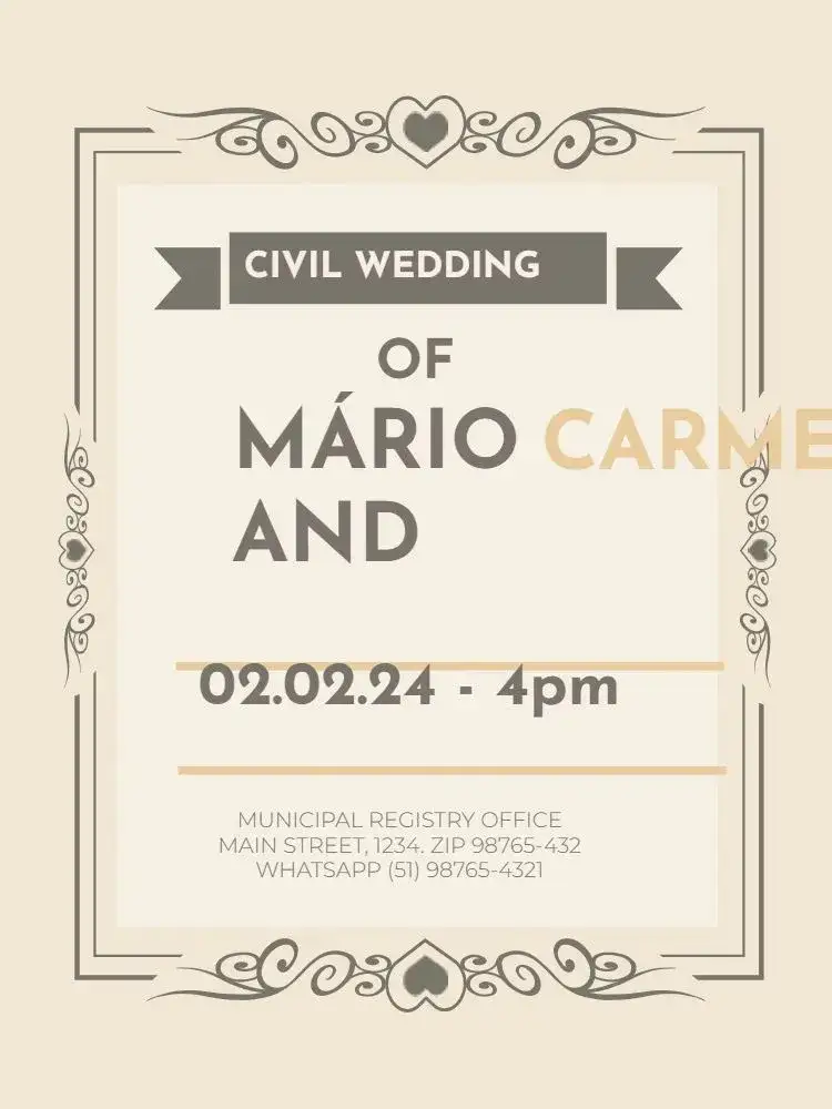 Delicate Civil Wedding Couple