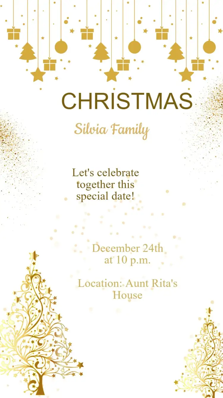 Invitation Christmas Party Birthday Invitation – Commemorative Dates theme Christmas-themed, Colorful, Vintage-style, Festive, Bright