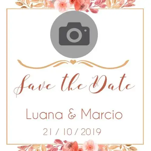 Invite Save The Date Winter Flowers Digital editable and customizable