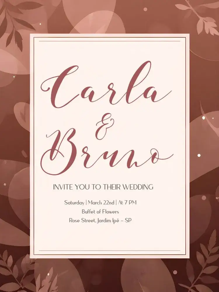 Invitation Chic Wedding – Wedding theme floral, boho, chic, terracotta, white, modern