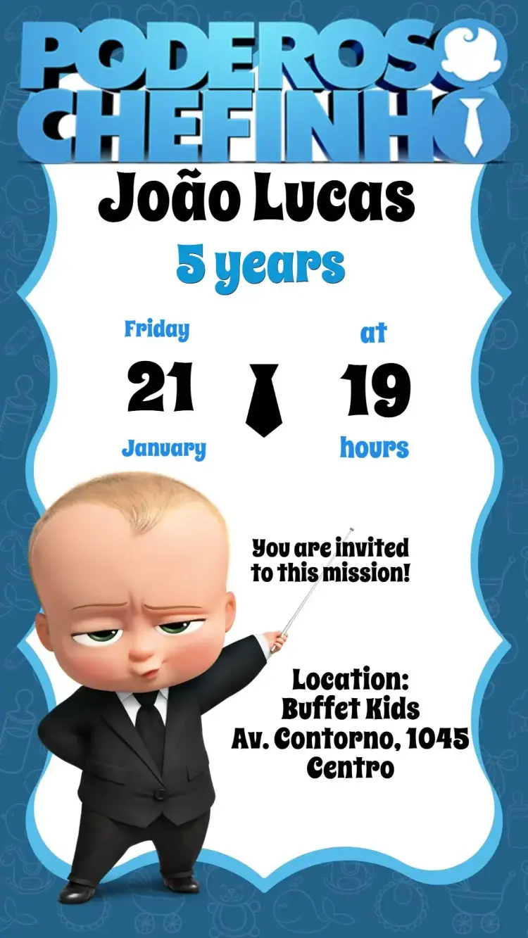The Boss Baby invitation