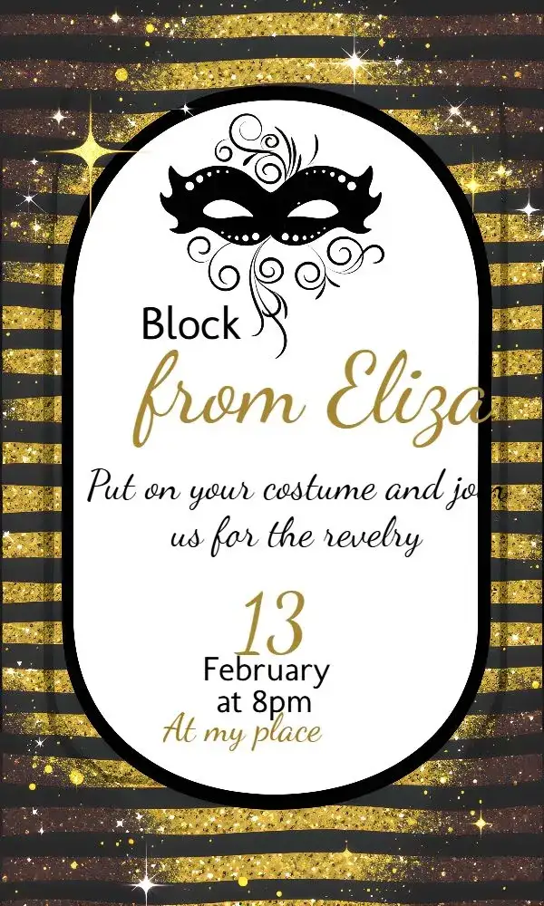 Invitation Carnival Folia – Commemorative Dates theme vibrant, colorful, festive, luxurious, modern, tropical