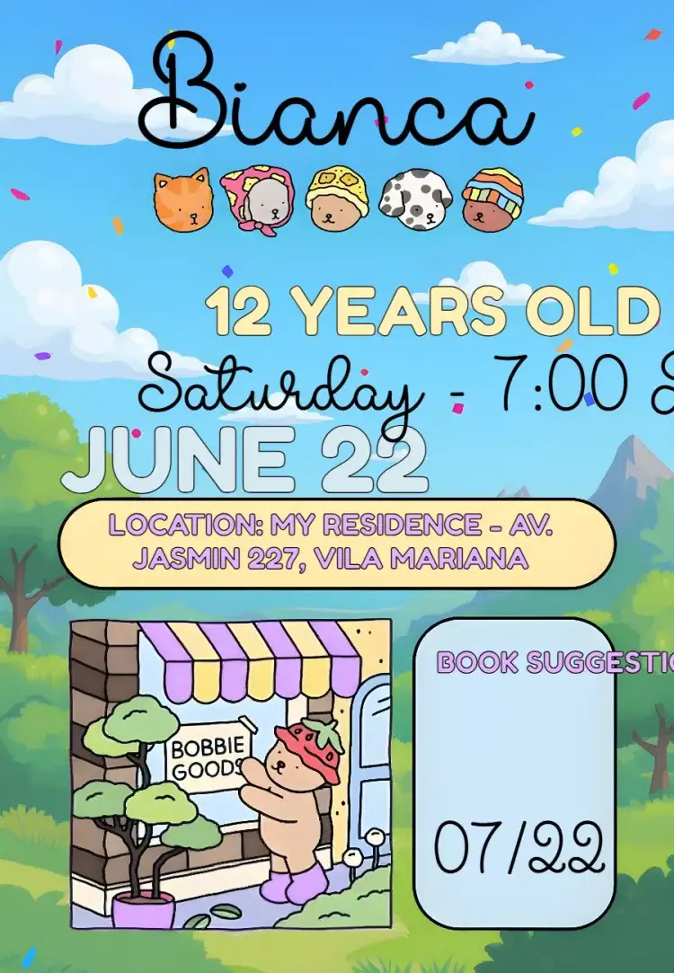 Invitation Bobbie Goods Paint – Kids' Birthday Party theme lilac, purple, painting, coloring, fun, creative