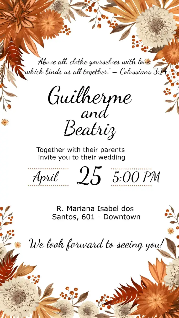 Invitation Delicate Terracotta Floral Wedding – Wedding theme floral, delicate, watercolor, rustic, natural, earthy