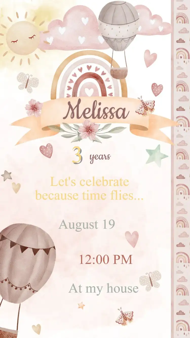 Boho Birthday Invitation