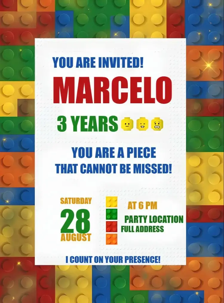 Lego Make invitation