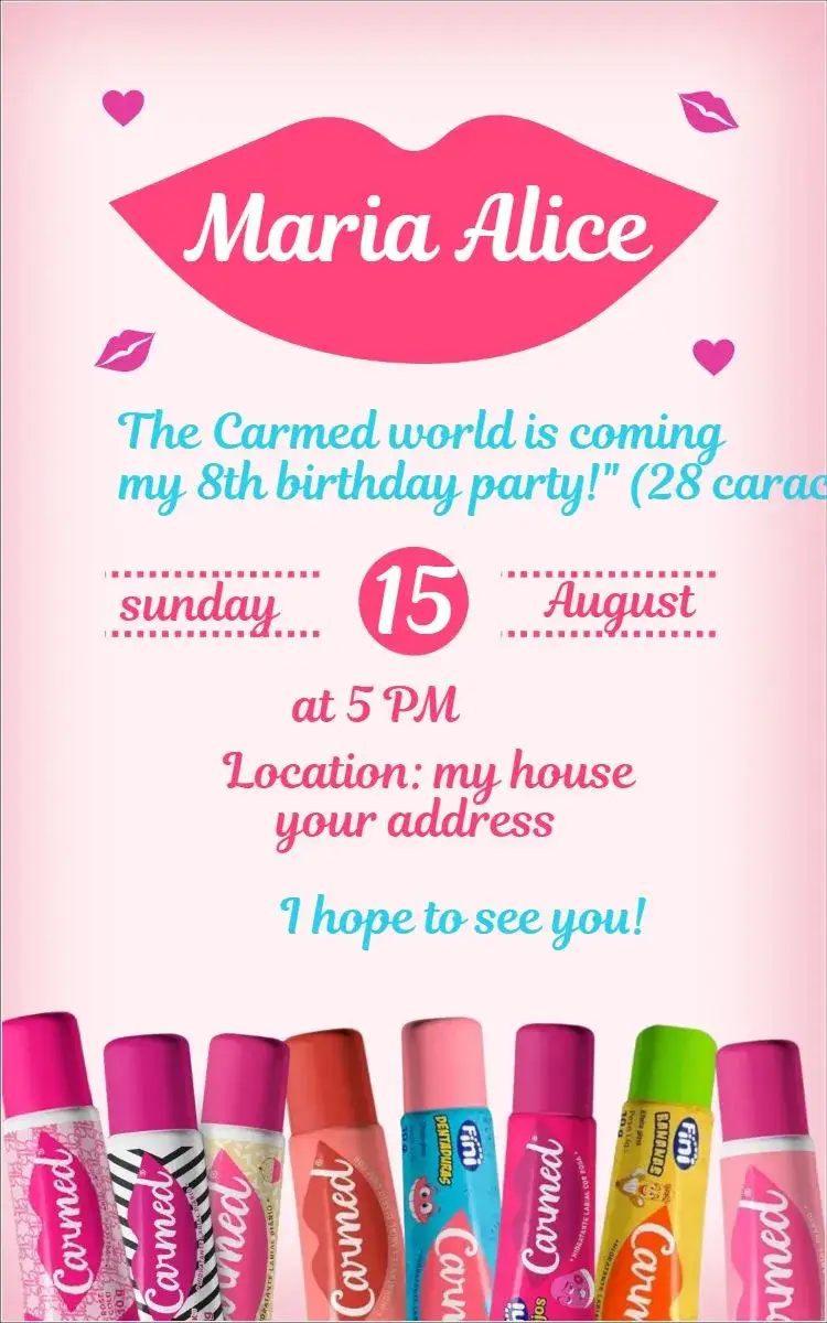 Invite Carmed 1 editable and customizable