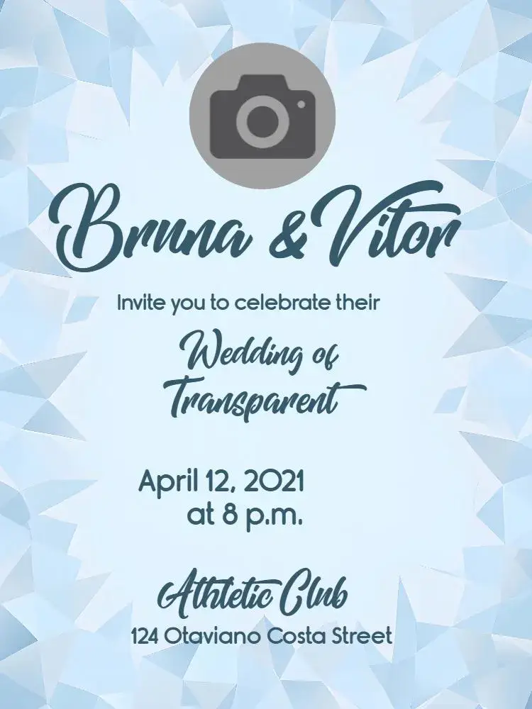 Crystal Wedding Anniversary Photo invitation