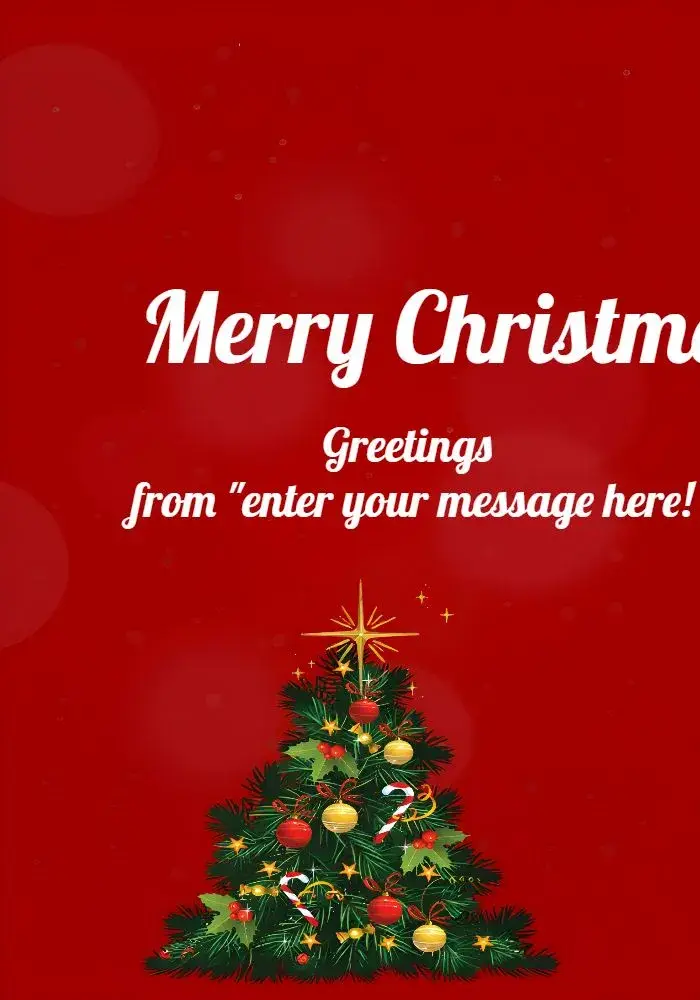 Green Christmas Post invitation