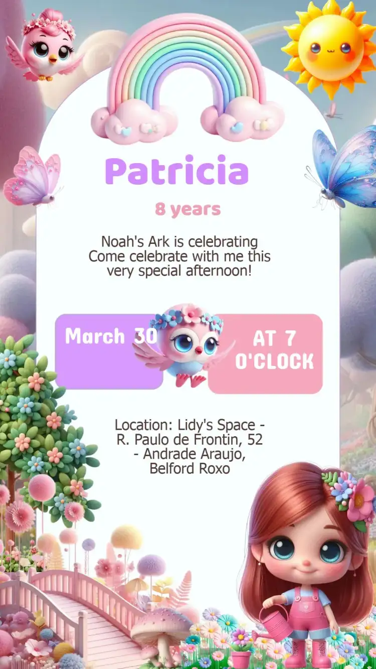 Enchanted Garden Birthday Invitation