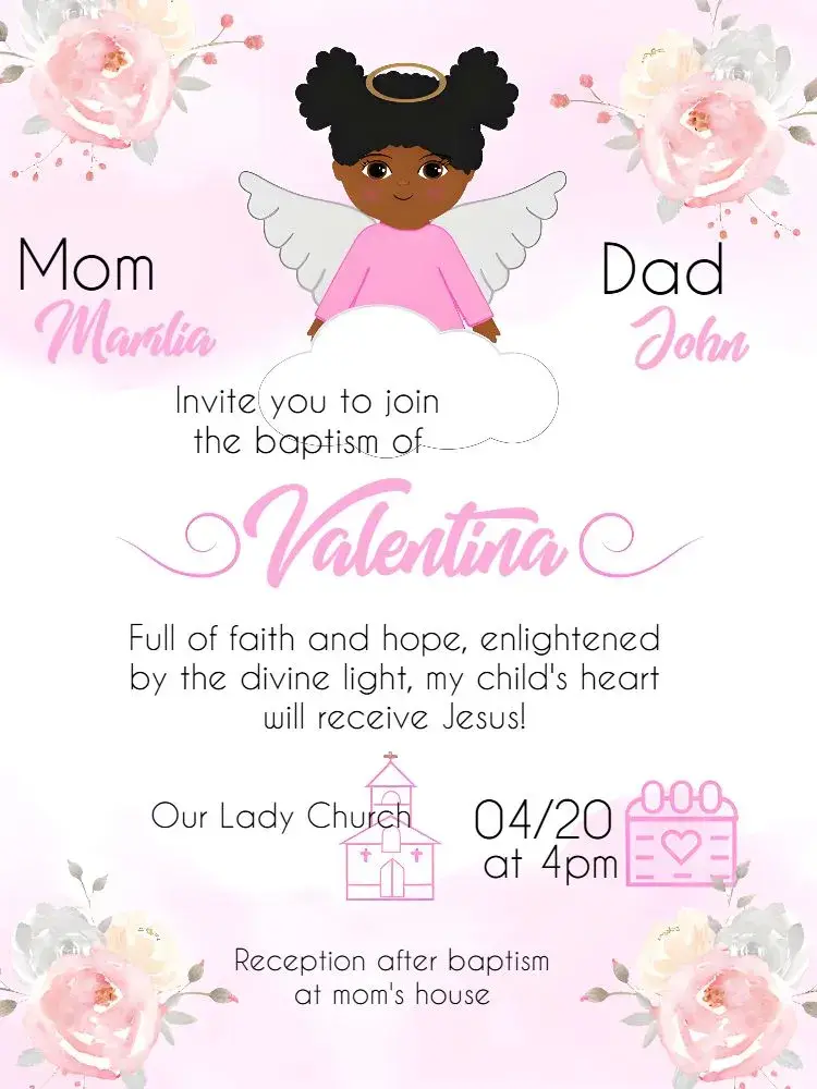 Godfather Baptism invitation