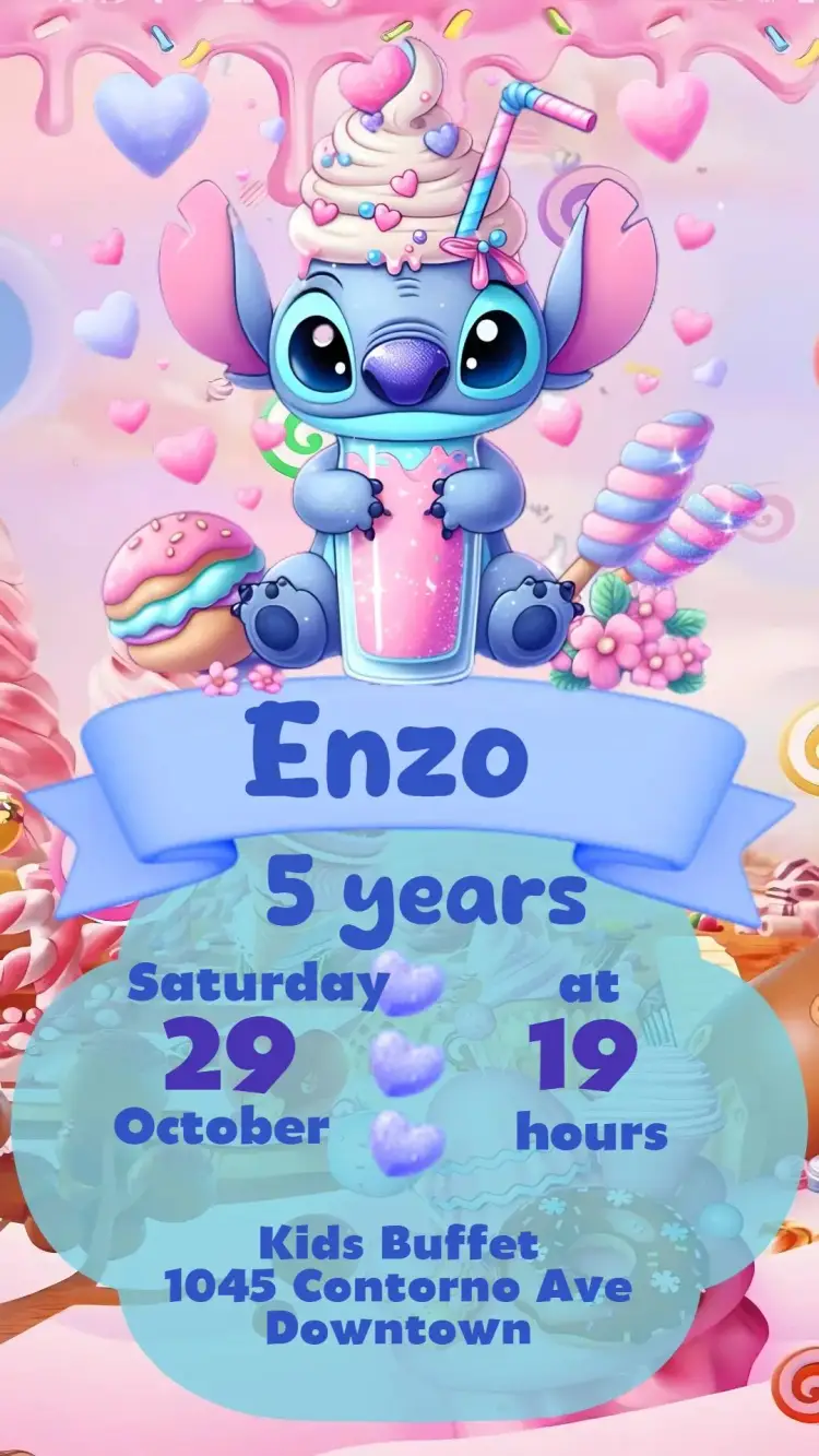 Stitch invitation