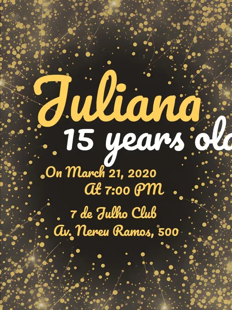 Luxurious Golden 15th Birthday Celebration invitation