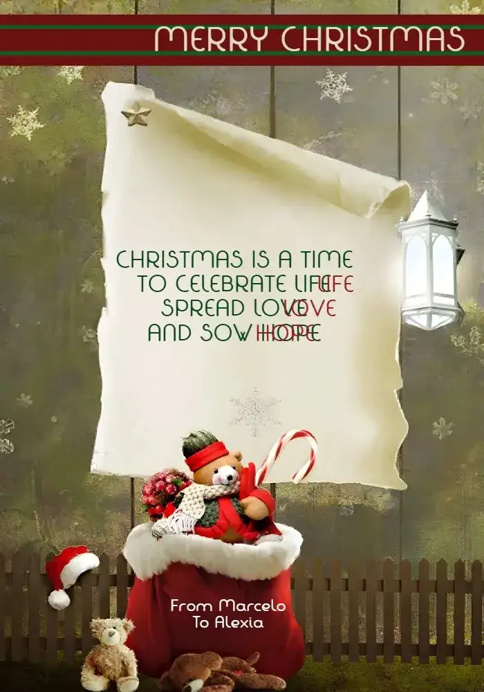 Invitation Christmas Hat Card – Commemorative Dates theme red and green, Christmas-themed, fun, childish, plush, colorful