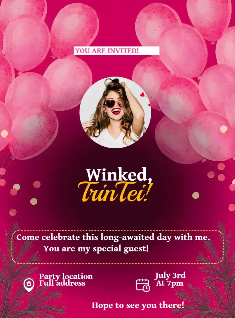 Invite Thirty With Photo 30 editable and customizable